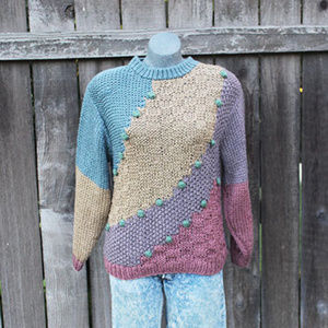 Vintage Pullover Pom Pom Sweater Medium